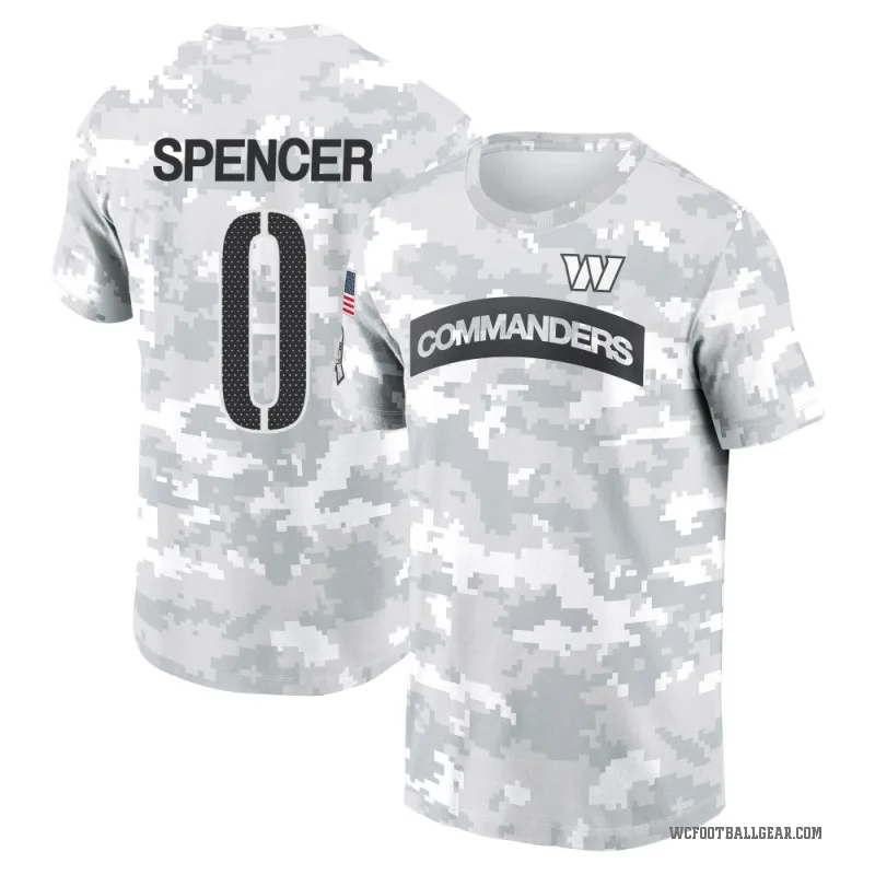 Malik Spencer Youth Camo Washington Commanders Arctic 2024 Salute to Service Performance T-Shirt