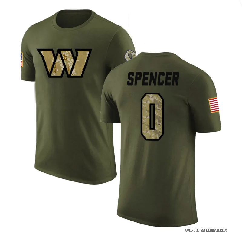 Malik Spencer Youth Olive Washington Commanders Salute to Service T-Shirt