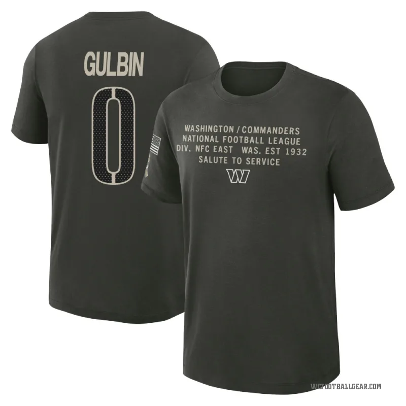 Matt Gulbin Youth Green Washington Commanders Dark/ 2025 Salute to Service Sideline Slub T-Shirt