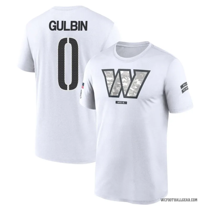 Matt Gulbin Youth White Washington Commanders 2024 Salute to Service Performance T-Shirt