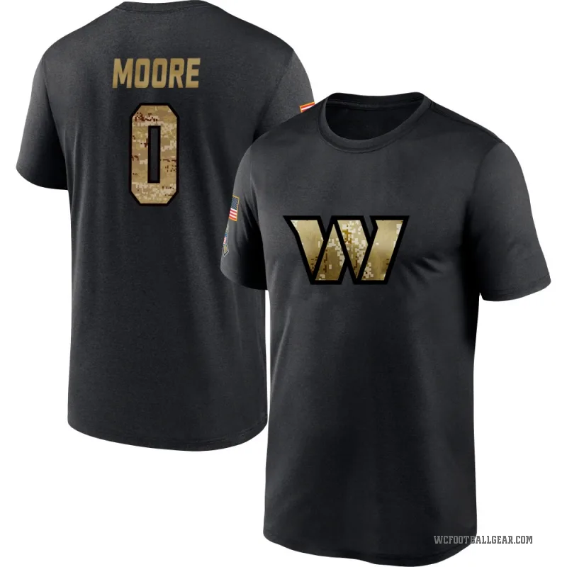 Quentin Moore Youth Black Washington Commanders 2020 Salute To Service Performance T-Shirt