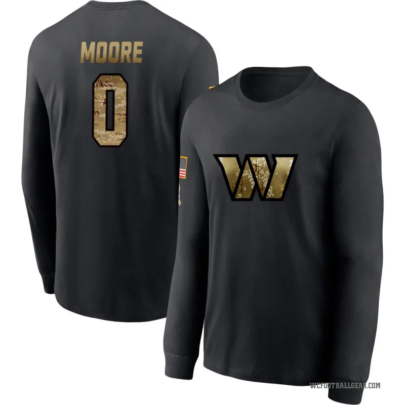 Quentin Moore Youth Black Washington Commanders 2020 Salute To Service Sideline Performance Long Sleeve T-Shirt