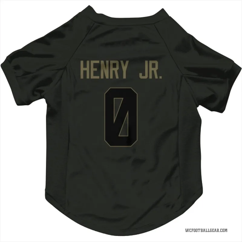 Robert Henry Jr.  Black Washington Commanders  Service Cat & Dog Pet Jersey