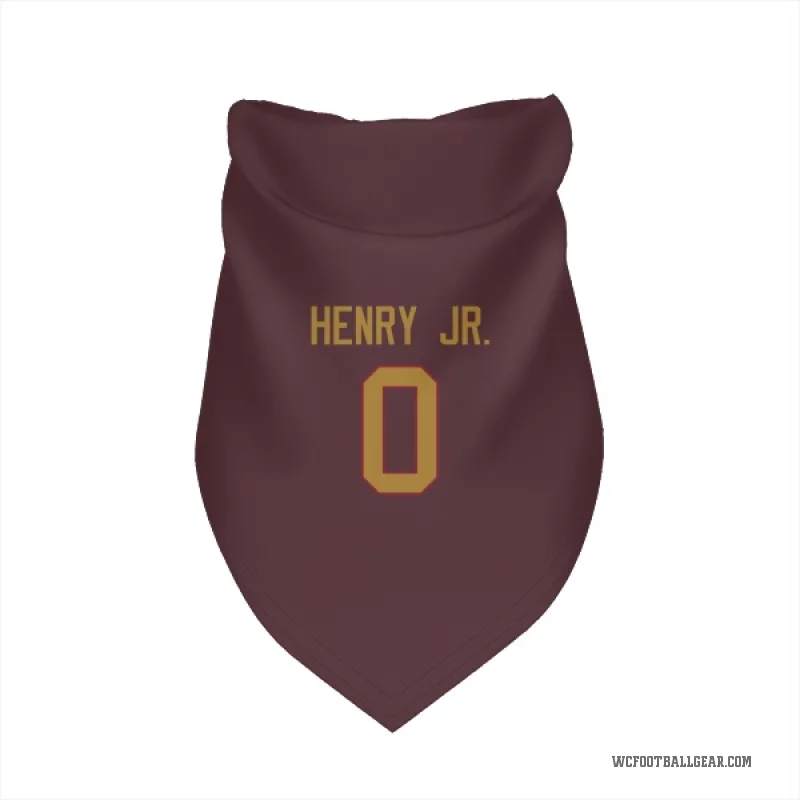 Robert Henry Jr.  Gold Washington Commanders   Burgundy  Cat & Dog Pet Bandana