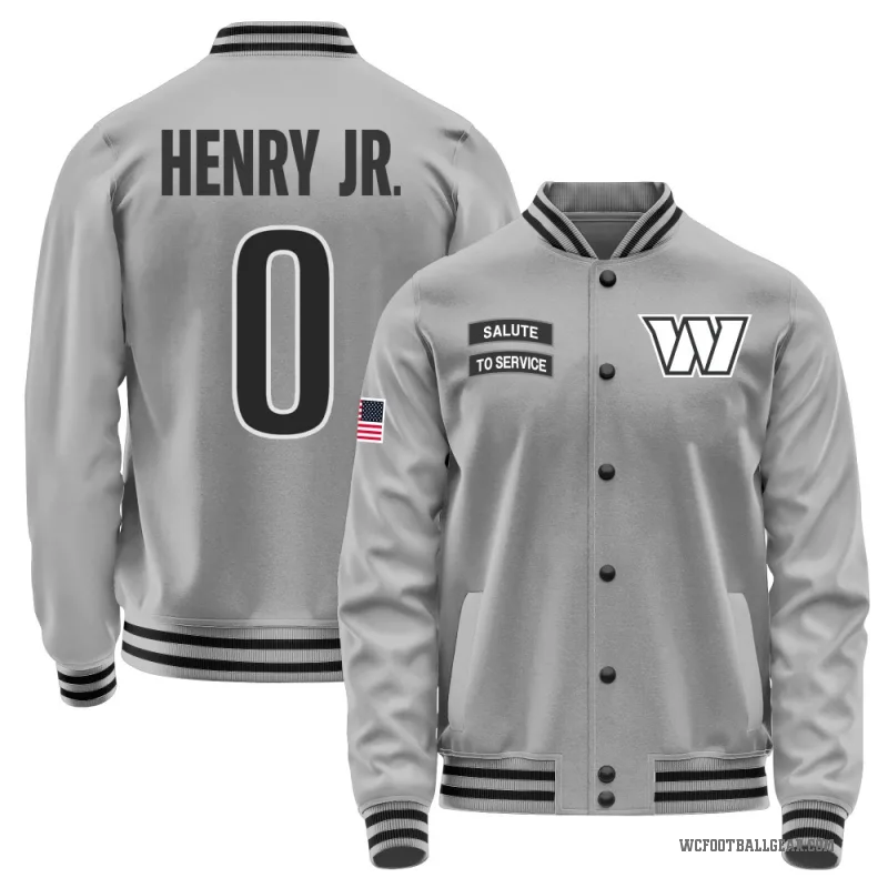 Robert Henry Jr. Men's Gray Washington Commanders Salute to Service Performance Jacket