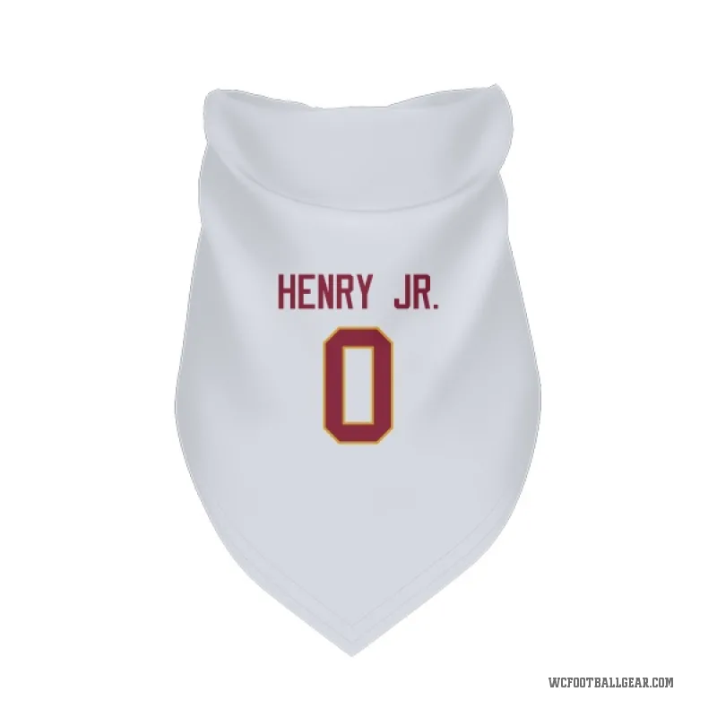 Robert Henry Jr.  White Washington Commanders  Cat & Dog Pet Bandana