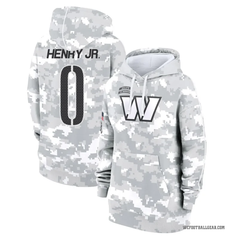 Robert Henry Jr. Women's Camo Washington Commanders Arctic 2024 Salute to Service Club Fleece Pullover Hoodie