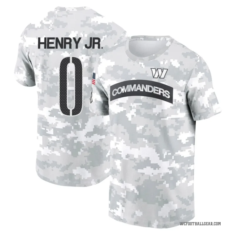 Robert Henry Jr. Youth Camo Washington Commanders Arctic 2024 Salute to Service Performance T-Shirt