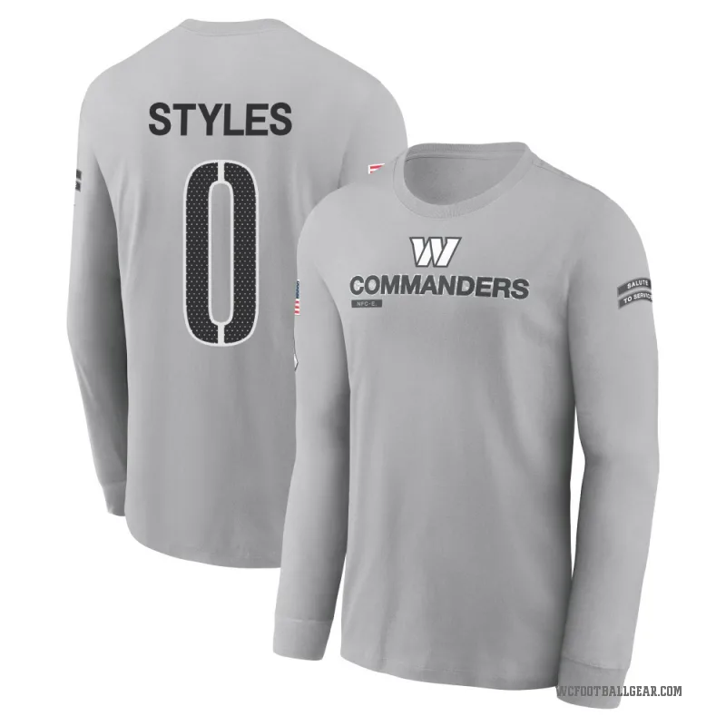 Sonny Styles Men's Gray Washington Commanders 2024 Salute to Service Long Sleeve T-Shirt