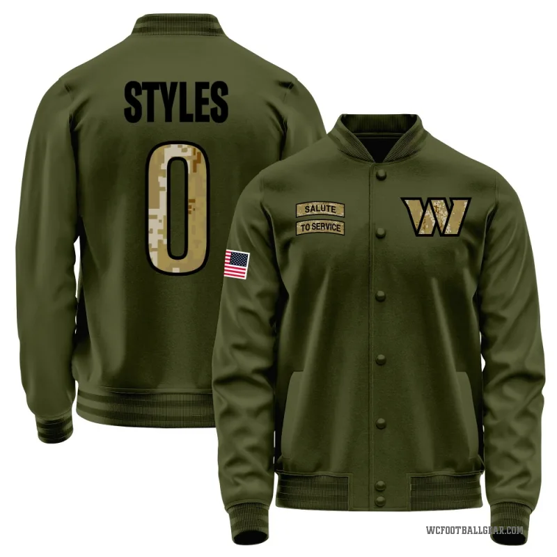 Sonny Styles Youth Olive Washington Commanders Salute to Service Sideline Performance Jacket
