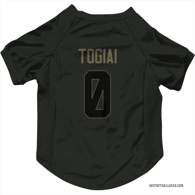 Tanoa Togiai  Black Washington Commanders  Service Cat & Dog Pet Jersey