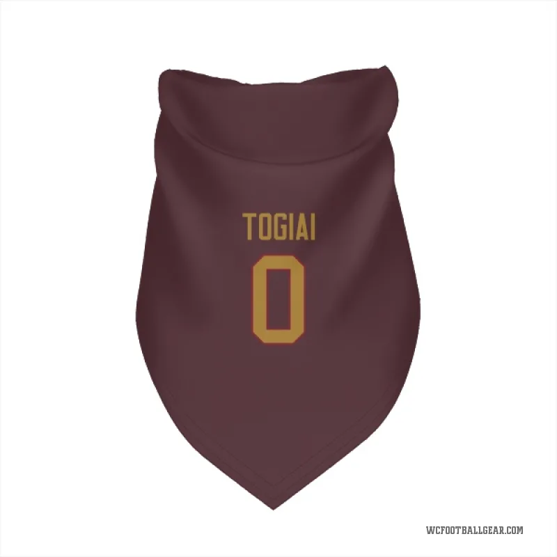 Tanoa Togiai  Gold Washington Commanders   Burgundy  Cat & Dog Pet Bandana