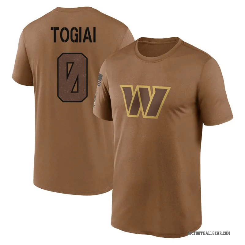 Tanoa Togiai Men's Brown Washington Commanders 2023 Salute To Service Performance T-Shirt