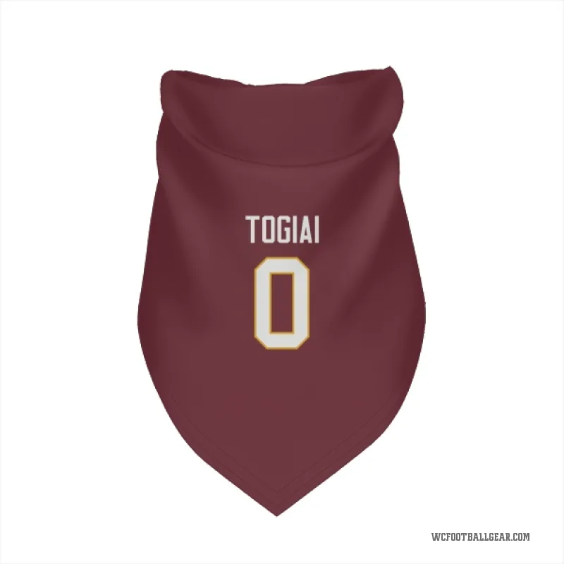 Tanoa Togiai  Washington Commanders   Burgundy Cat & Dog Pet Bandana