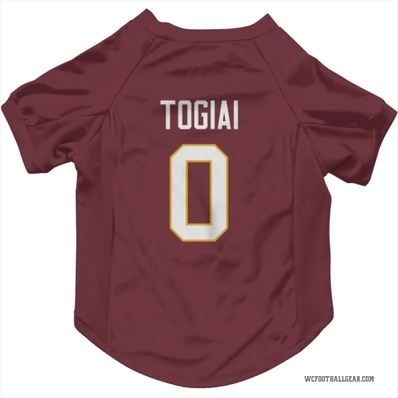 Tanoa Togiai  Washington Commanders   Burgundy Cat & Dog Pet Jersey