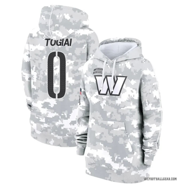 Tanoa Togiai Women's Camo Washington Commanders Arctic 2024 Salute to Service Club Fleece Pullover Hoodie