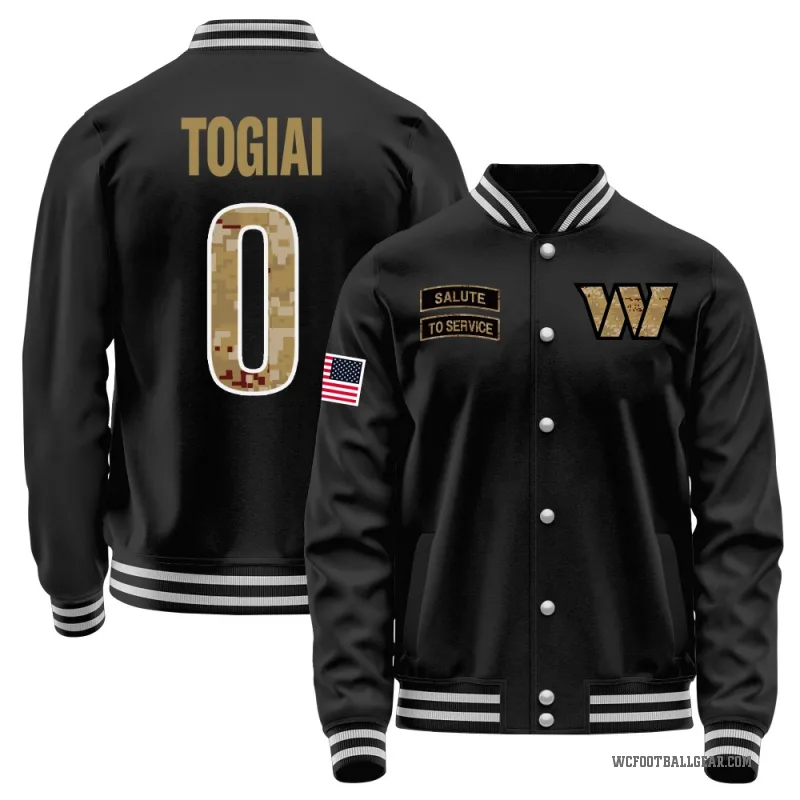 Tanoa Togiai Youth Black Washington Commanders Salute to Service Sideline Performance Jacket