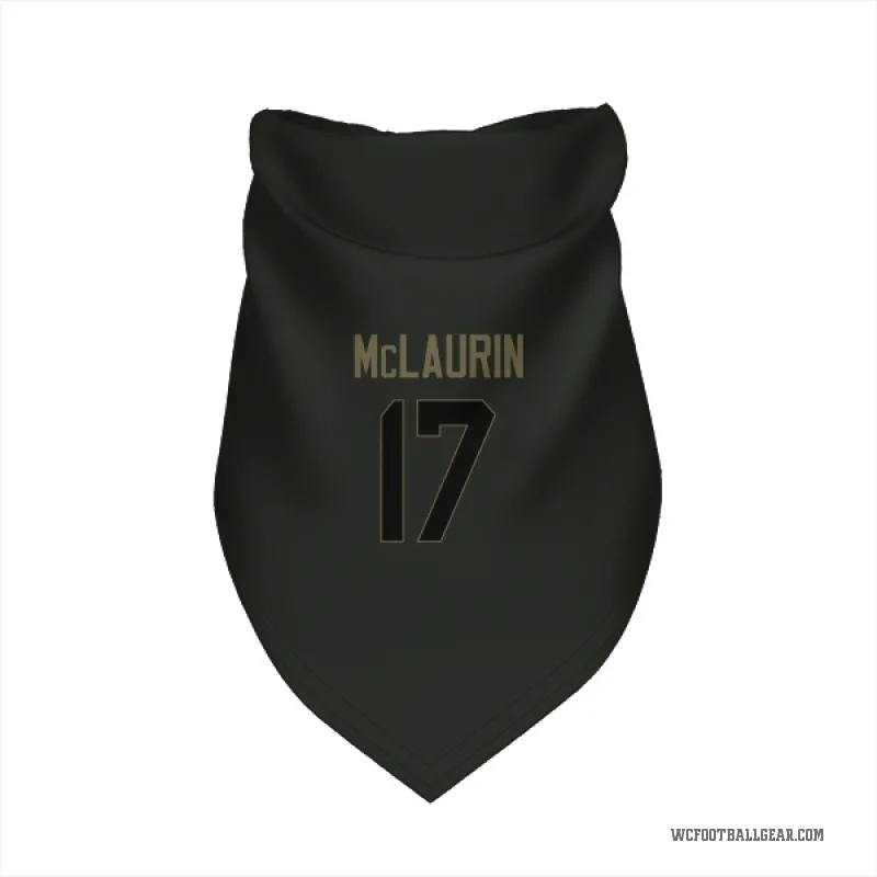 Terry McLaurin Black Washington Commanders Service Cat & Dog Pet Bandana