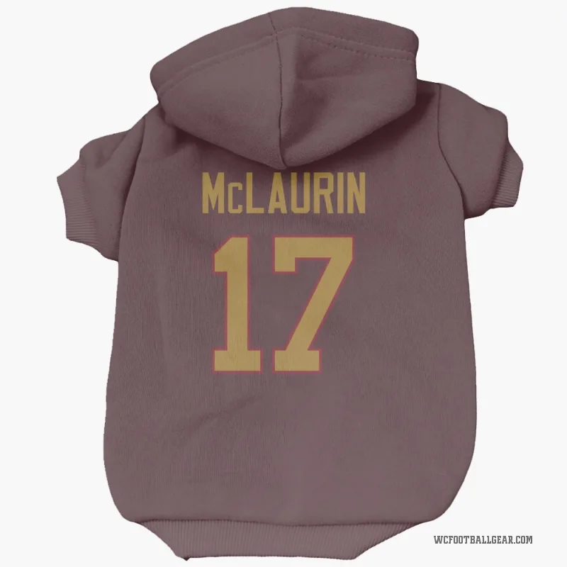 Terry McLaurin Gold Washington Commanders Burgundy Cat & Dog Pet Hoodie