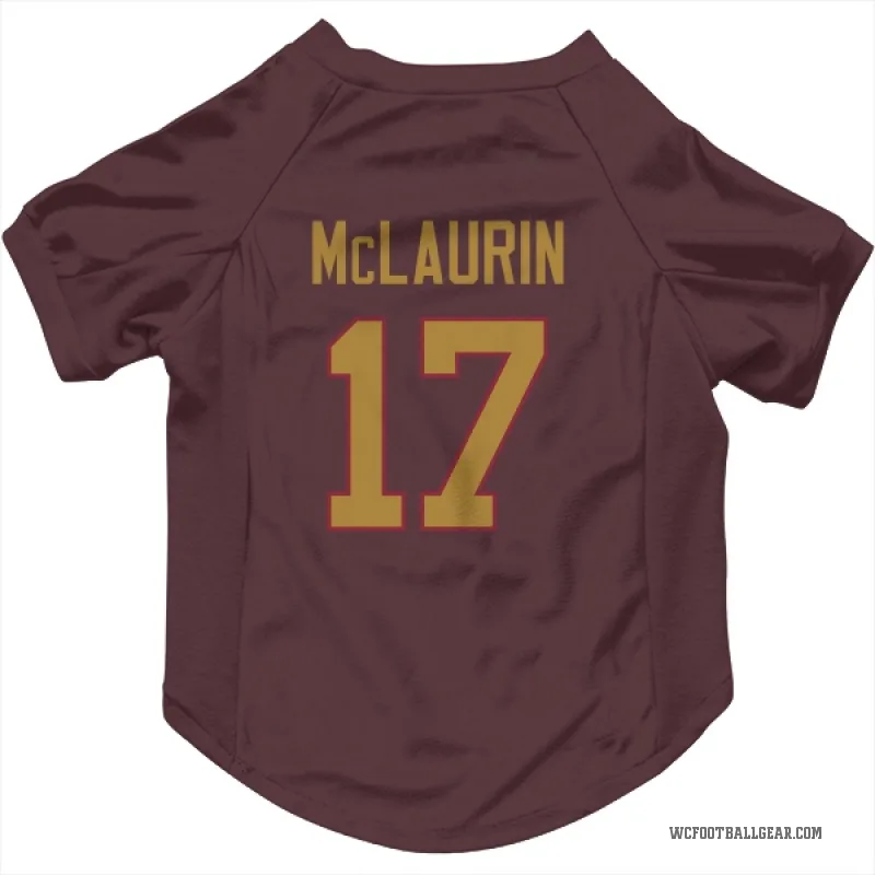 Terry McLaurin Gold Washington Commanders Burgundy Cat & Dog Pet Jersey