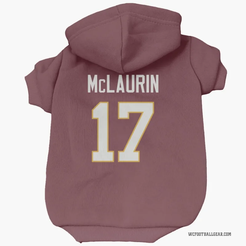 Terry McLaurin Washington Commanders Burgundy Cat & Dog Pet Hoodie