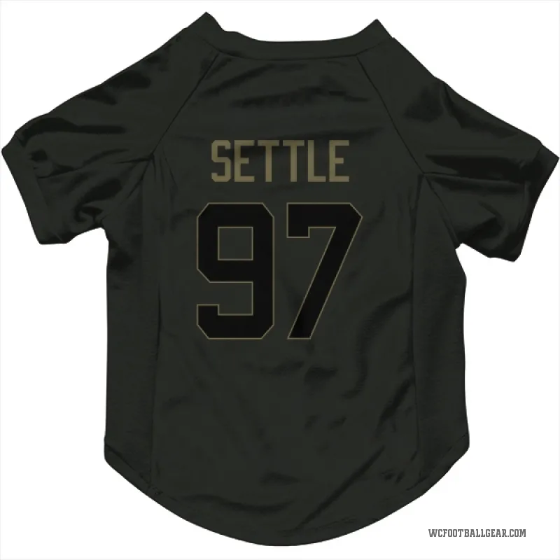 Tim Settle  Black Washington Commanders  Service Cat & Dog Pet Jersey