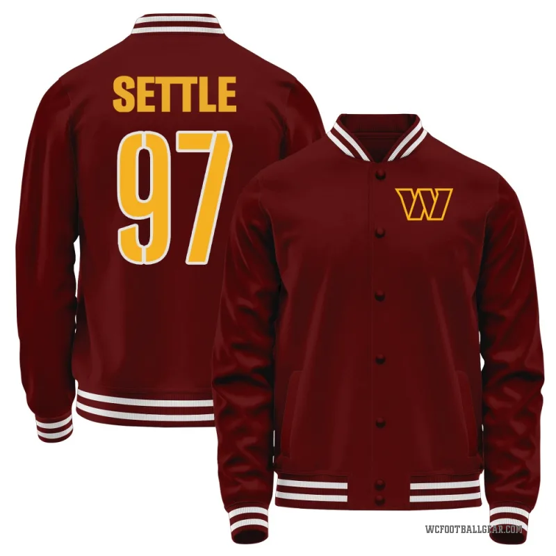Tim Settle Men's Red Washington Commanders Full-Snap Jacket