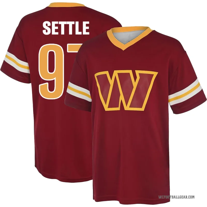 Tim Settle Men's Red Washington Commanders Game Day V-Neck T-Shirt