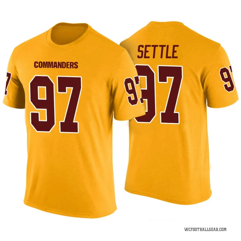 Tim Settle Men's Yellow Washington Commanders Color Rush T-Shirt