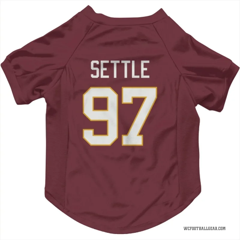 Tim Settle  Washington Commanders   Burgundy Cat & Dog Pet Jersey