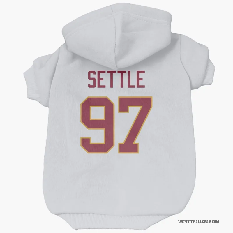 Tim Settle  White Washington Commanders  Cat & Dog Pet Hoodie