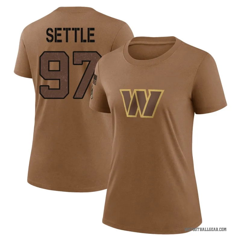 Tim Settle Women's Brown Washington Commanders 2023 Salute To Service Performance T-Shirt