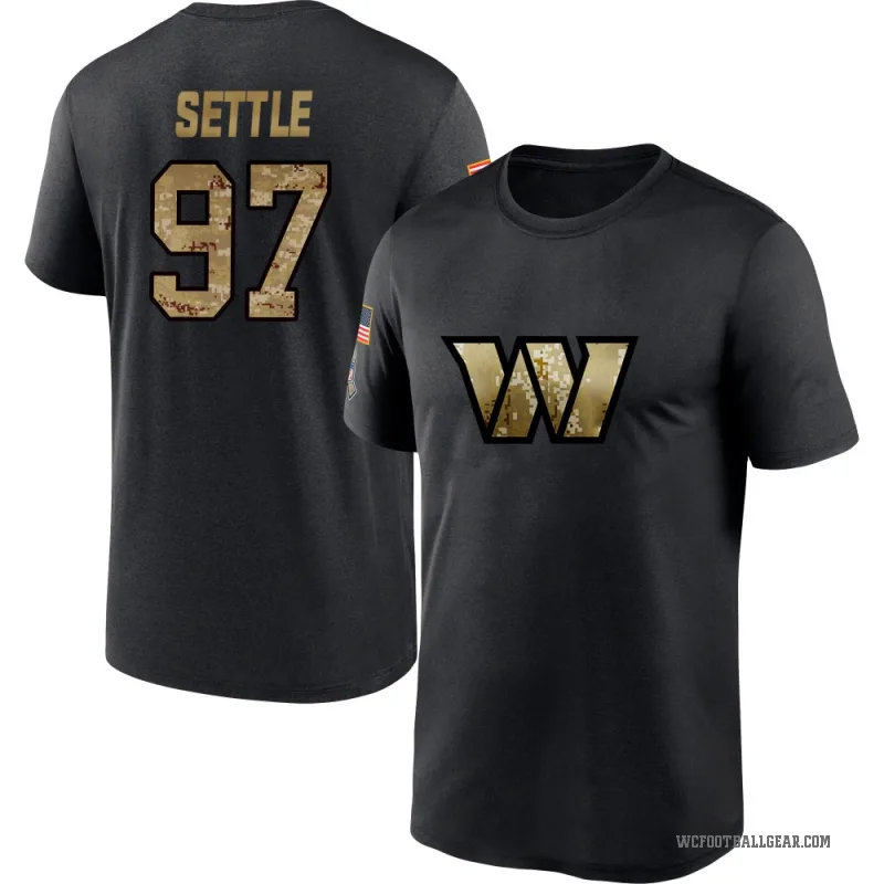 Tim Settle Youth Black Washington Commanders 2020 Salute To Service Performance T-Shirt