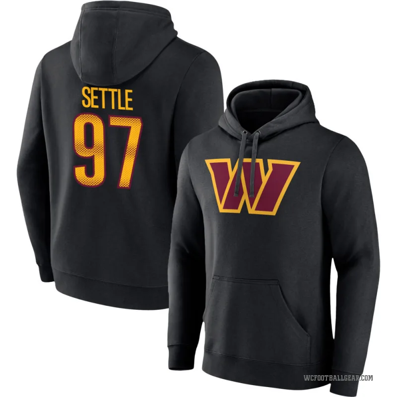 Tim Settle Youth Black Washington Commanders Pullover Hoodie