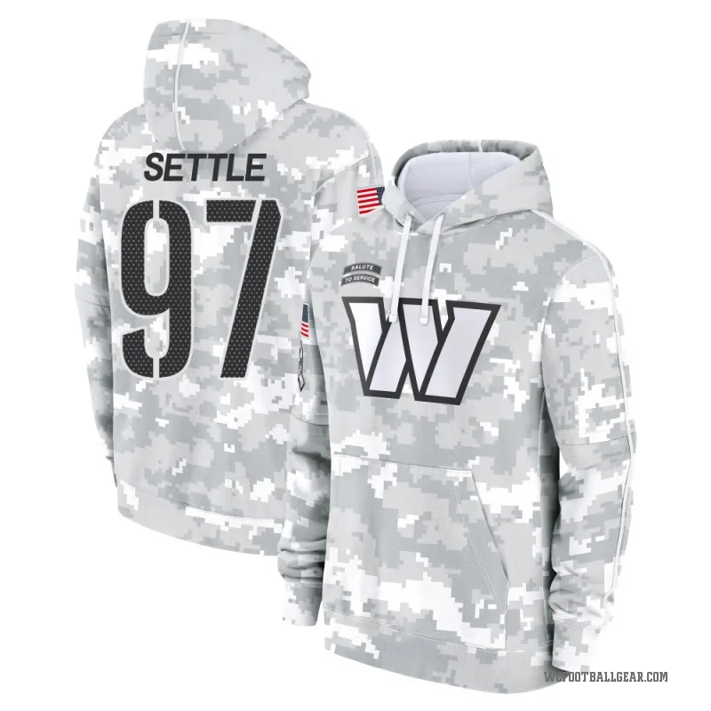Tim Settle Youth Camo Washington Commanders Arctic 2024 Salute to Service Club Fleece Pullover Hoodie