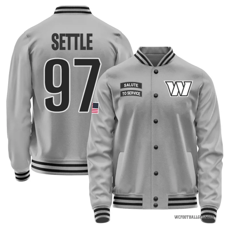 Tim Settle Youth Gray Washington Commanders Salute to Service Performance Jacket